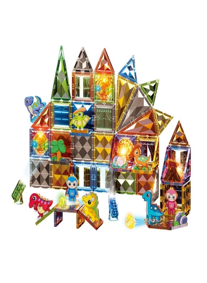 HITRUZ Magnetic Tiles STEM Toys for Kids | Magnetic Building Blocks Set | 3D Puzzle Construction Toy for Toddlers | Montessori Educational Toys for Age 3+ Boys Girls (98 Pcs Light Magnetic Blocks) - Image 1